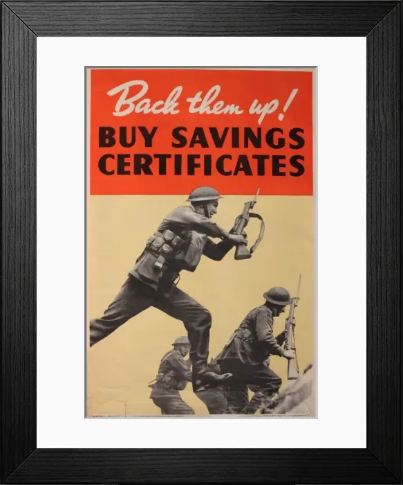 Framed Print : Wartime poster, Buy Savings Certificates Framed Print : Wartime poster, Buy Savings Certificates