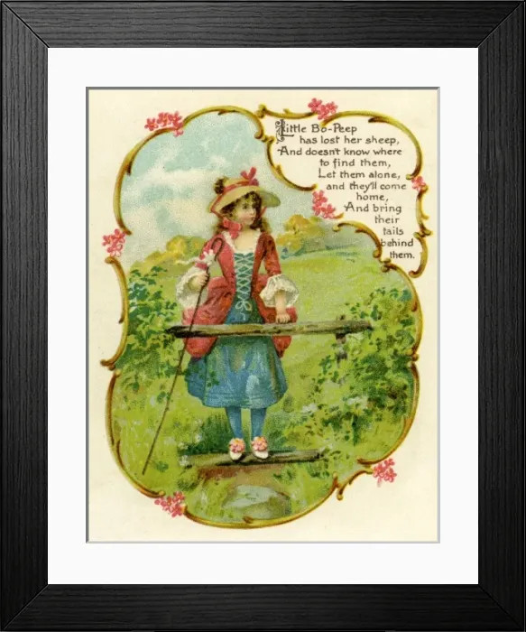 Framed Print : Anon 5. Little Bo-Peep Framed Print : Anon 5. Little Bo-Peep