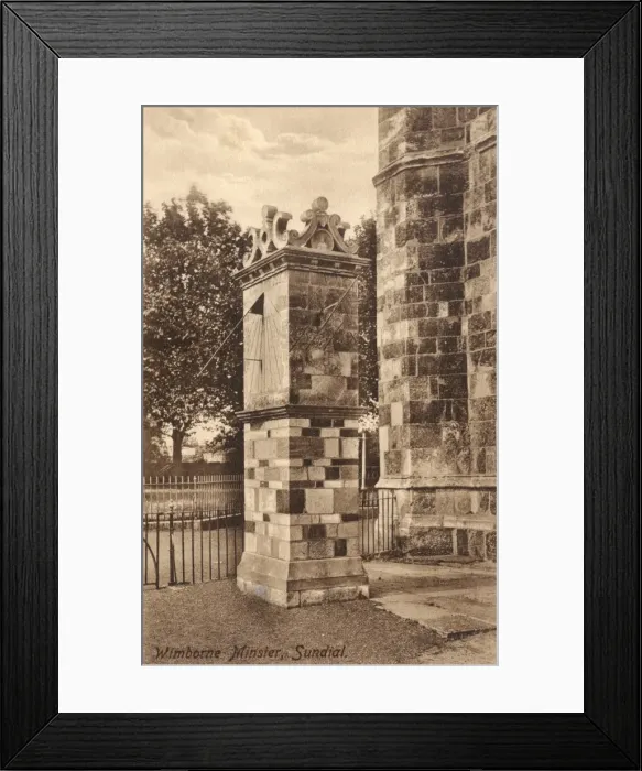 Framed Print : Sundial at Wimborne Minster, Dorset Framed Print : Sundial at Wimborne Minster, Dorset