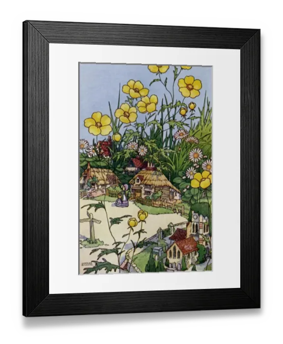 Framed Print : Teeny Tiny by Charles Folkard Framed Print : Teeny Tiny by Charles Folkard