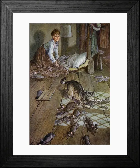 Framed Print : Dick Whittington by Charles Folkard Framed Print : Dick Whittington by Charles Folkard
