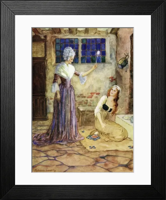 Framed Print : Cinderella by Millicent Sowerby Framed Print : Cinderella by Millicent Sowerby