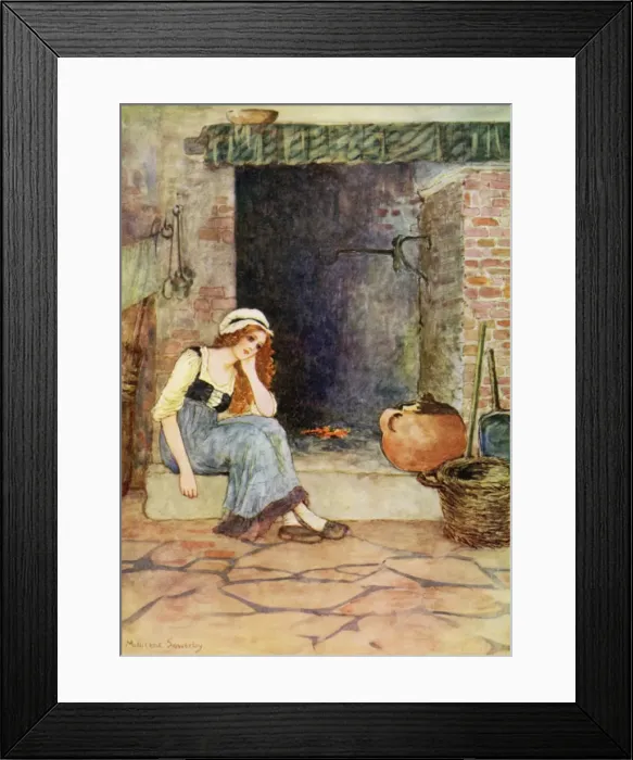 Framed Print : Cinderella by Millicent Sowerby Framed Print : Cinderella by Millicent Sowerby