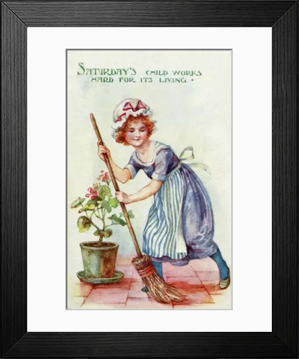 Framed Print : Saturdays Child by May Bowley Framed Print : Saturdays Child by May Bowley