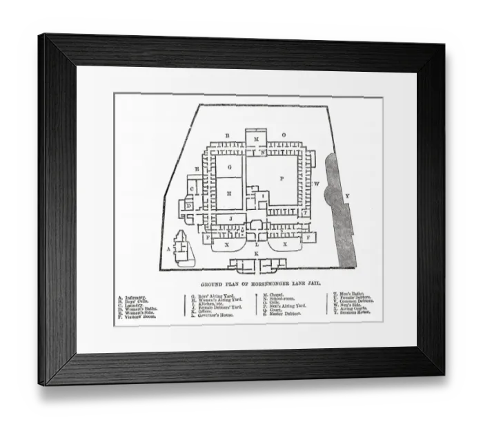 Framed Print : Surrey County Gaol, Horsemonger Lane Framed Print : Surrey County Gaol, Horsemonger Lane