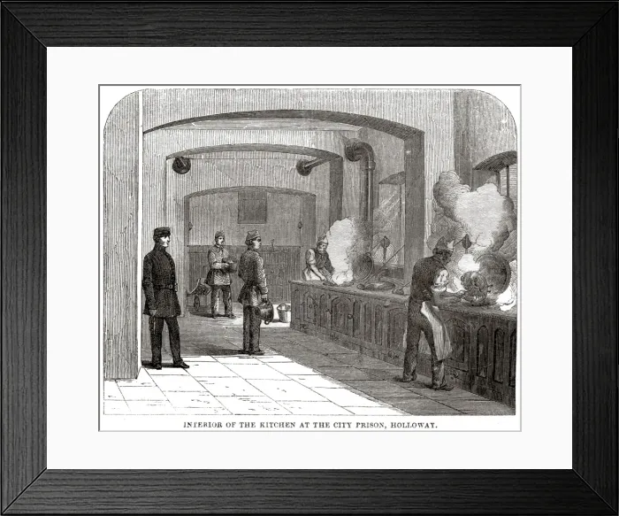 Framed Print : Kitchens at Holloway Prison Framed Print : Kitchens at Holloway Prison