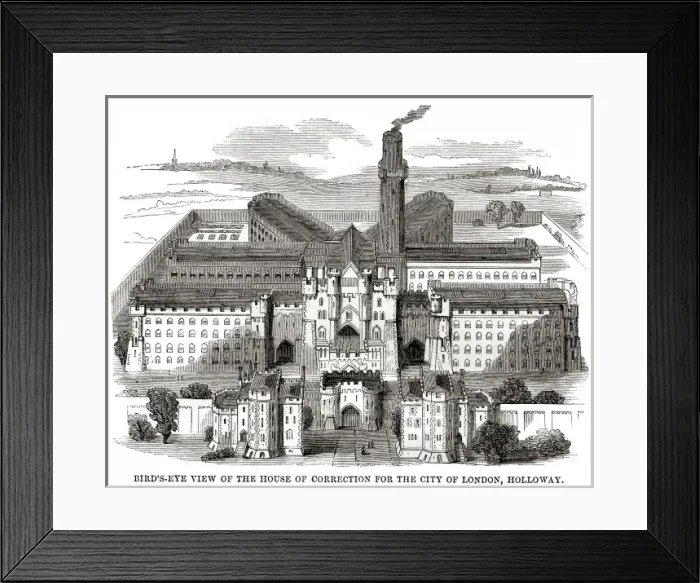 Framed Print : Bird s-eye view of Holloway Prison
