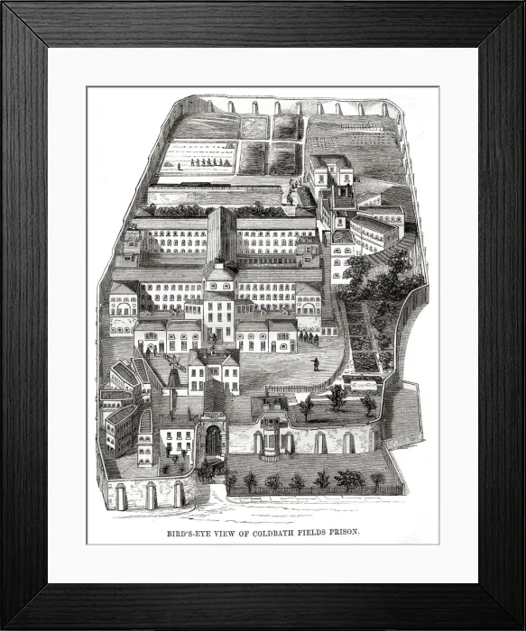 Framed Print : Coldbath Fields Prison, Clerkenwell Framed Print : Coldbath Fields Prison, Clerkenwell