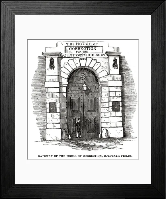 Framed Print : Gateway of Coldbath Fields Priosn Framed Print : Gateway of Coldbath Fields Priosn
