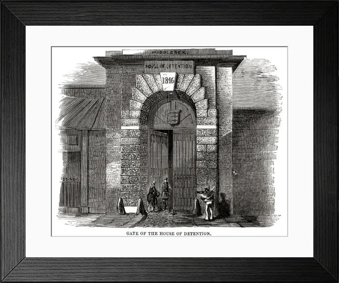 Framed Print : Gates of Middlesex House of Detention, Clerkenwell Framed Print : Gates of Middlesex House of Detention, Clerkenwell