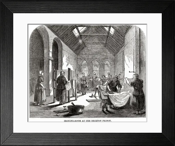 Framed Print : Ironing room at Brixton Prison Framed Print : Ironing room at Brixton Prison