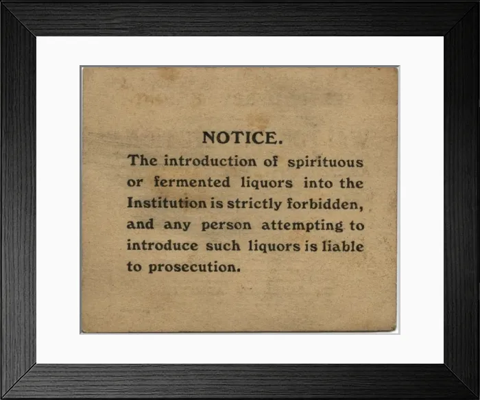 Framed Print : Walton Institution Visiting pass reverse Framed Print : Walton Institution Visiting pass reverse