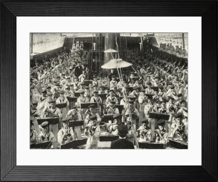 Framed Print : TS Exmouth - Musical drill Framed Print : TS Exmouth - Musical drill