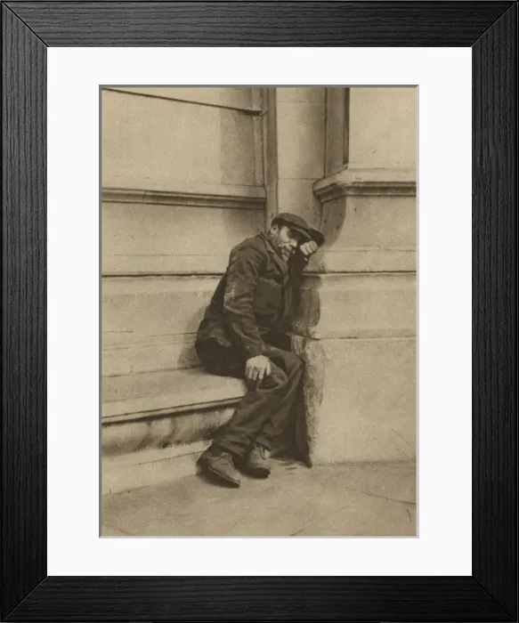 Framed Print : Tramp on Embankment Framed Print : Tramp on Embankment