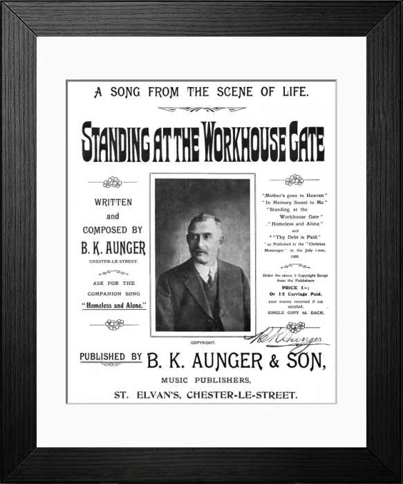 Framed Print : Standing at the Workhouse Gate - song cover Framed Print : Standing at the Workhouse Gate - song cover