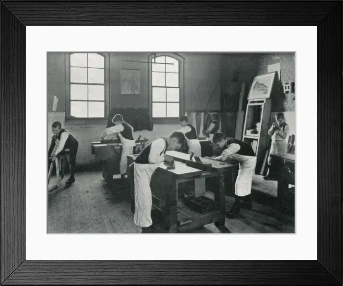 Framed Print : Portslade Industrial School - Carpentry Workshop Framed Print : Portslade Industrial School - Carpentry Workshop