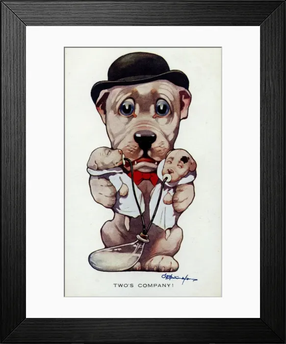 Framed Print : George Studdy Bonzo postcard Framed Print : George Studdy Bonzo postcard