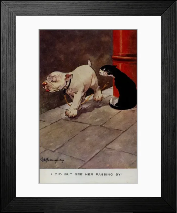 Framed Print : George Studdy Bonzo postcard Framed Print : George Studdy Bonzo postcard