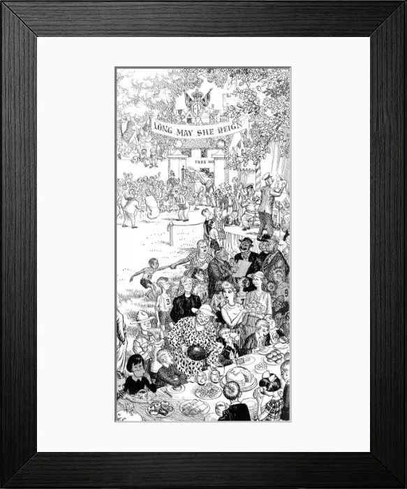 Framed Print : Coronation Tea Party (advertisement) Framed Print : Coronation Tea Party (advertisement)