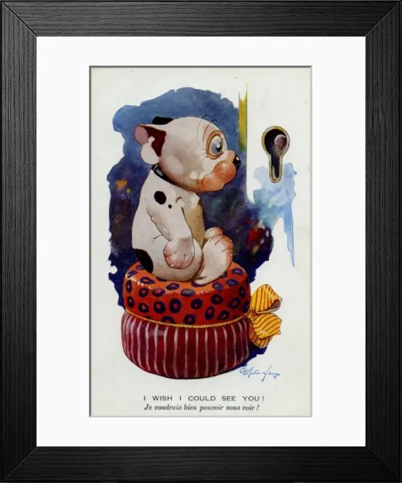 Framed Print : George Studdy Bonzo postcard Framed Print : George Studdy Bonzo postcard