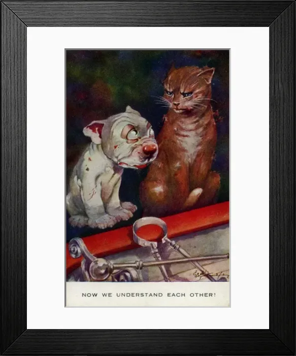 Framed Print : George Studdy Bonzo postcard Framed Print : George Studdy Bonzo postcard
