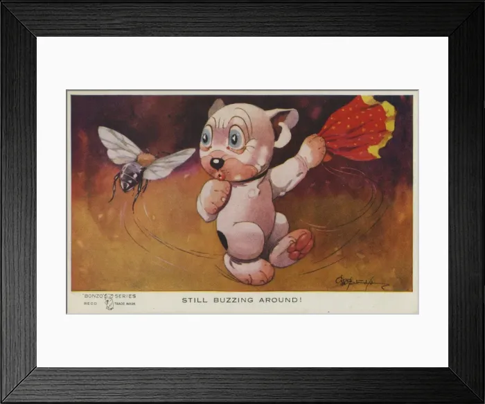 Framed Print : George Studdy Bonzo postcard Framed Print : George Studdy Bonzo postcard
