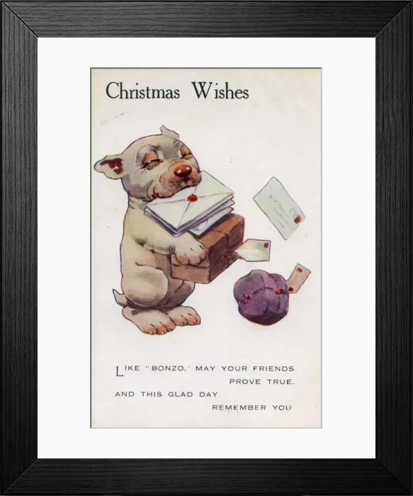 Framed Print : George Studdy Bonzo postcard Framed Print : George Studdy Bonzo postcard