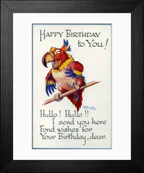 Framed Print : George Studdy Birthday card Framed Print : George Studdy Birthday card