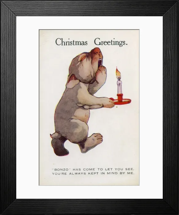 Framed Print : George Studdy Bonzo postcard Framed Print : George Studdy Bonzo postcard