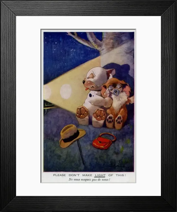 Framed Print : George Studdy Bonzo postcard Framed Print : George Studdy Bonzo postcard