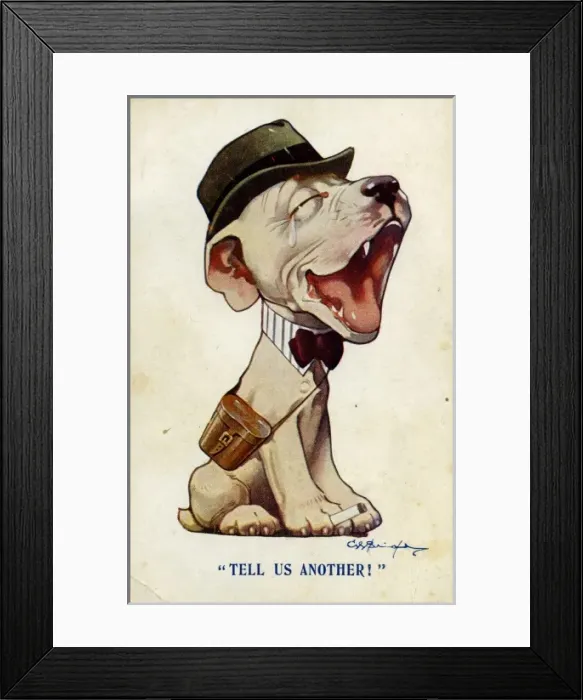 Framed Print : George Studdy Bonzo postcard Framed Print : George Studdy Bonzo postcard