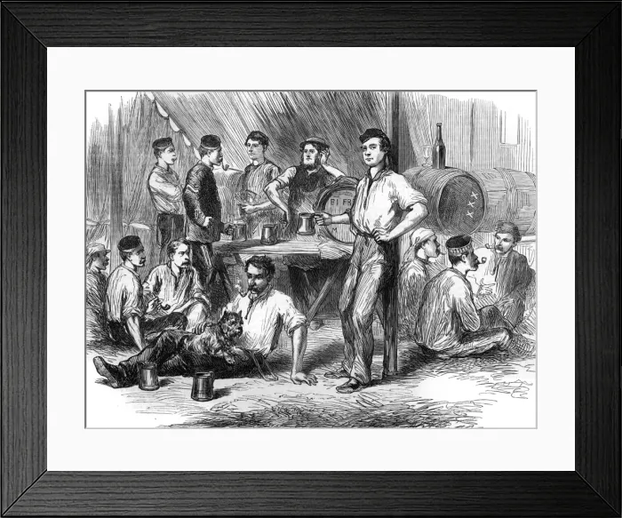 Framed Print : Barrack canteen interior, 1872 Framed Print : Barrack canteen interior, 1872
