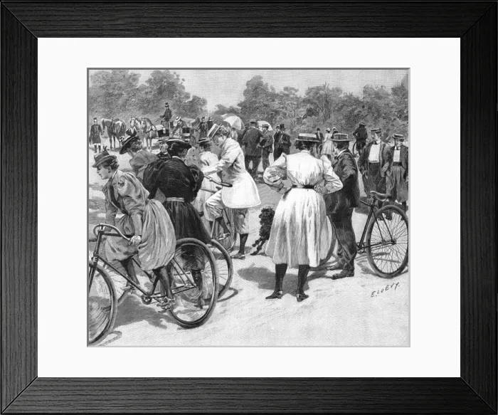 Framed Print : Cycling in the Bois de Boulogne, 1894 Framed Print : Cycling in the Bois de Boulogne, 1894