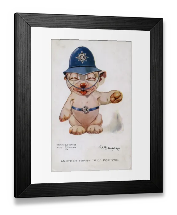 Framed Print : George Studdy Bonzo postcard Framed Print : George Studdy Bonzo postcard