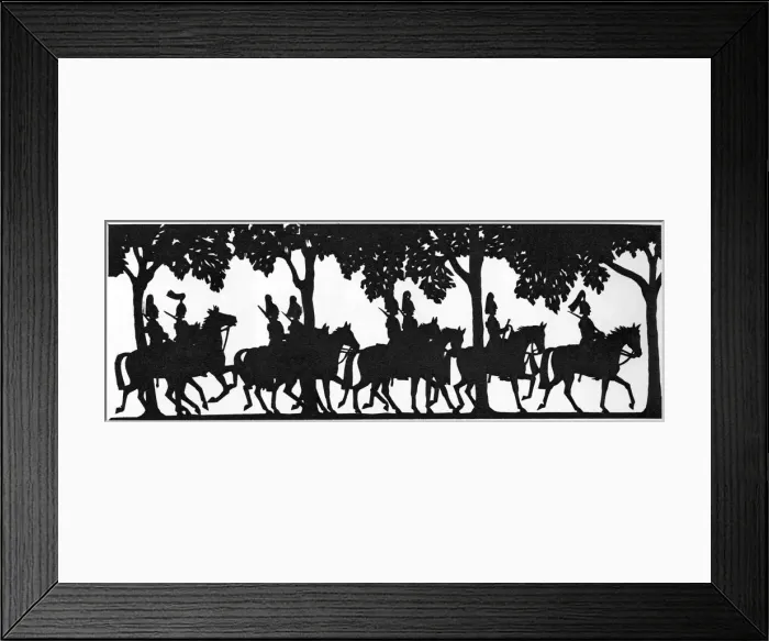 Framed Print : Silhouette of Household Cavalry in Hyde Park, London Framed Print : Silhouette of Household Cavalry in Hyde Park, London