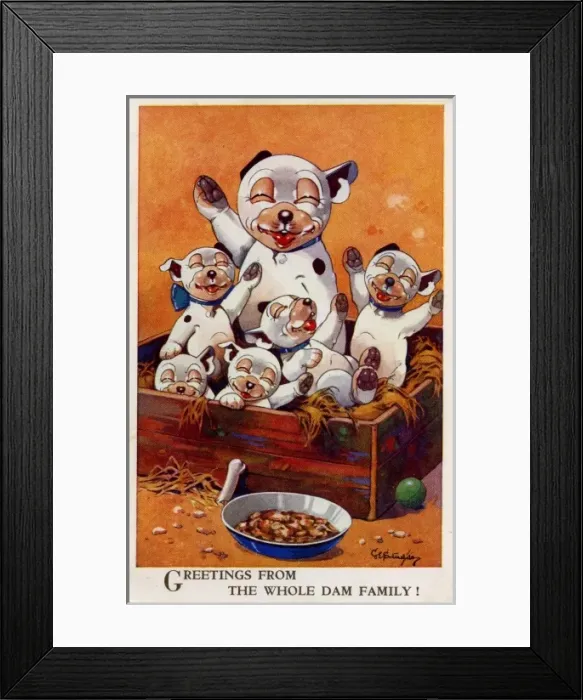 Framed Print : George Studdy Bonzo postcard Framed Print : George Studdy Bonzo postcard