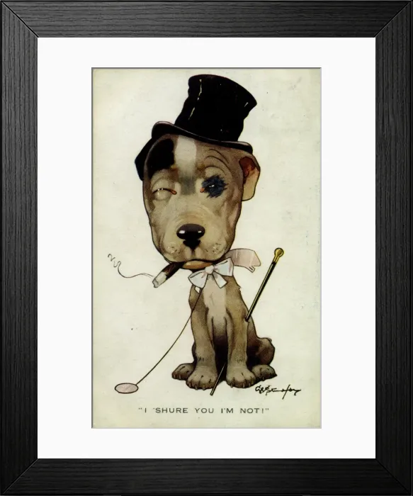 Framed Print : George Studdy Bonzo postcard Framed Print : George Studdy Bonzo postcard