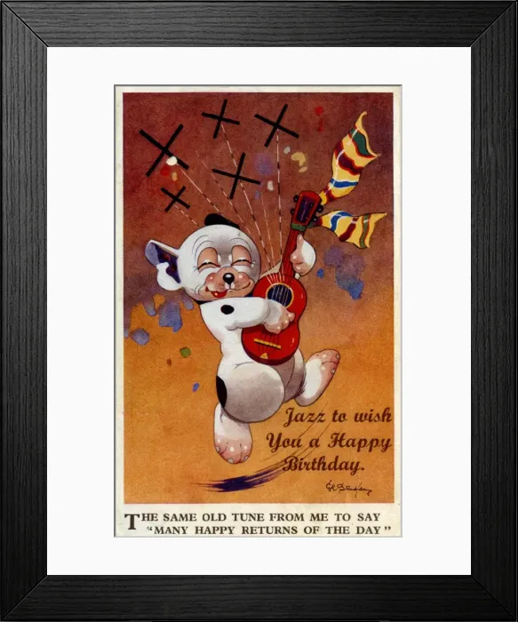 Framed Print : George Studdy Bonzo postcard Framed Print : George Studdy Bonzo postcard