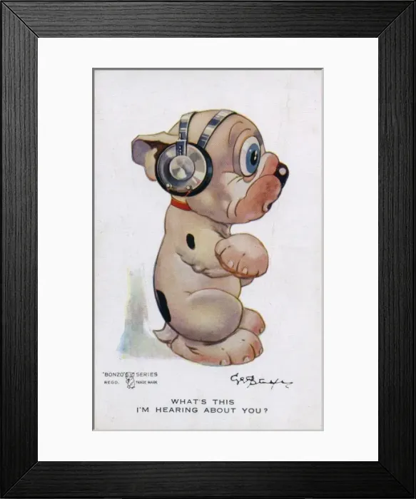 Framed Print : George Studdy Bonzo postcard Framed Print : George Studdy Bonzo postcard