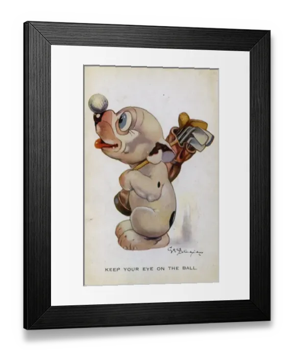 Framed Print : George Studdy Bonzo postcard Framed Print : George Studdy Bonzo postcard