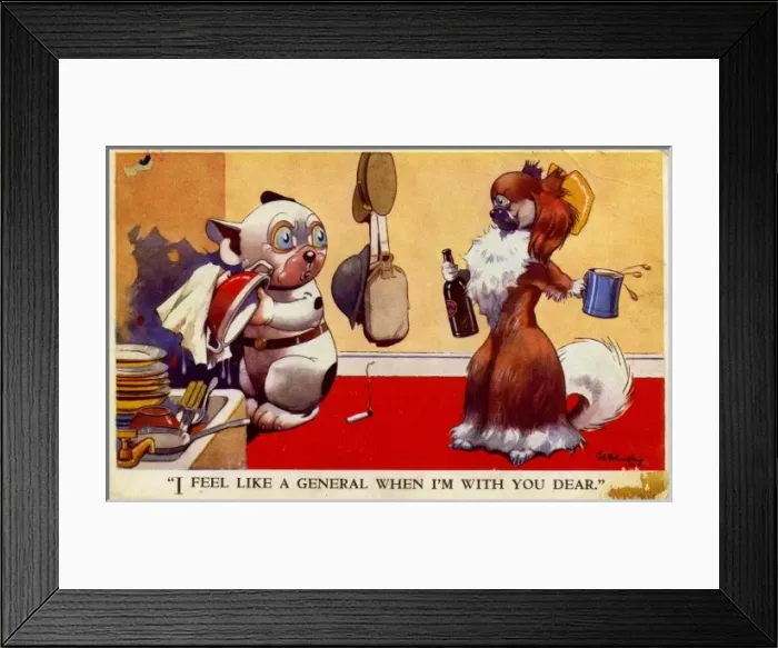 Framed Print : George Studdy Bonzo postcard Framed Print : George Studdy Bonzo postcard