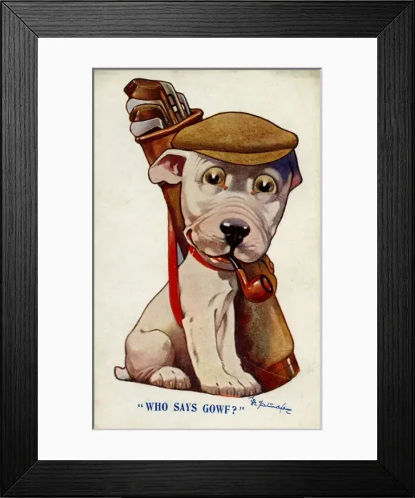 Framed Print : George Studdy Bonzo postcard