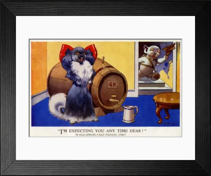 Framed Print : George Studdy Bonzo postcard Framed Print : George Studdy Bonzo postcard