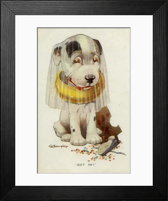 Framed Print : George Studdy Bonzo postcard Framed Print : George Studdy Bonzo postcard