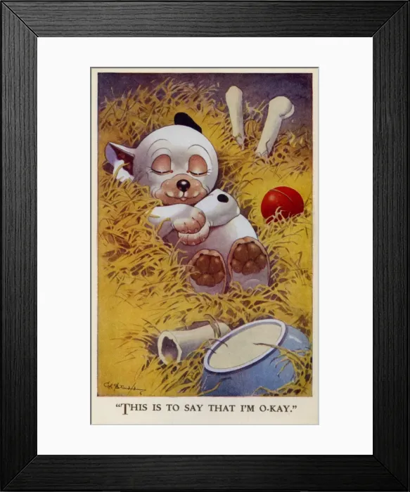 Framed Print : George Studdy Bonzo postcard Framed Print : George Studdy Bonzo postcard