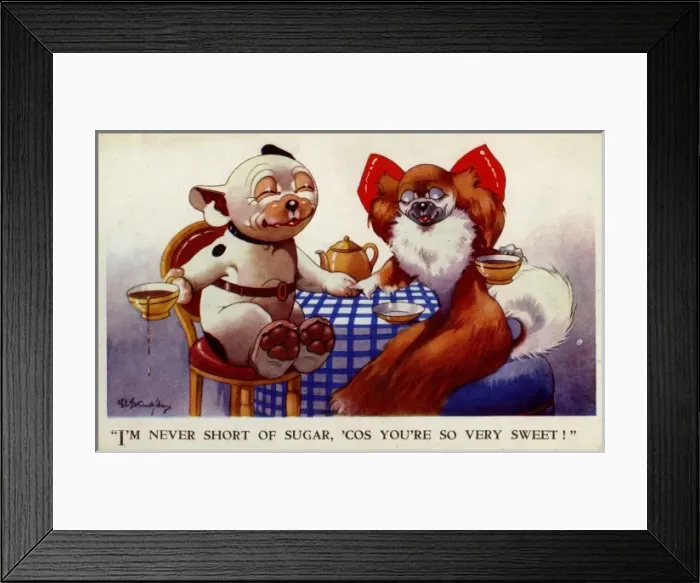 Framed Print : George Studdy Bonzo postcard Framed Print : George Studdy Bonzo postcard