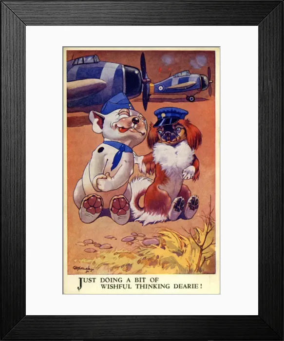 Framed Print : George Studdy Bonzo postcard Framed Print : George Studdy Bonzo postcard