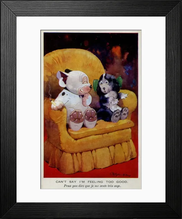 Framed Print : George Studdy Bonzo postcard Framed Print : George Studdy Bonzo postcard