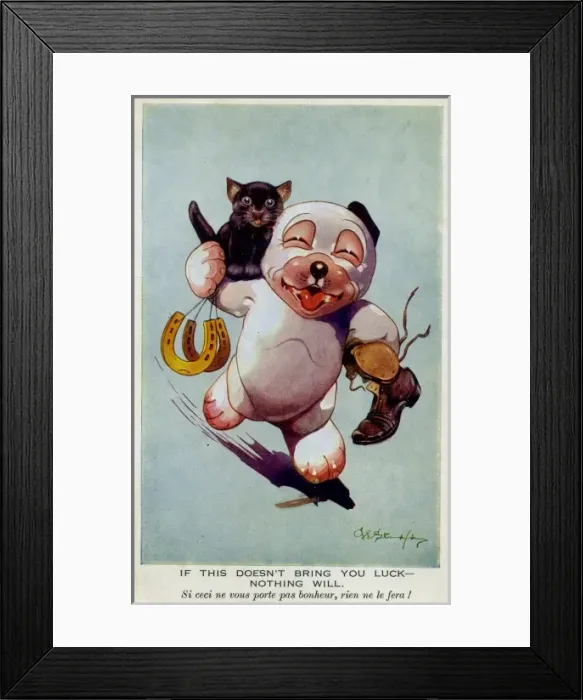 Framed Print : George Studdy Bonzo postcard Framed Print : George Studdy Bonzo postcard