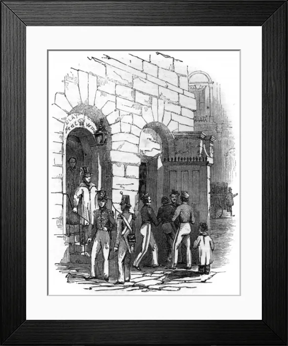 Framed Print : Barrack canteen exterior, 1847